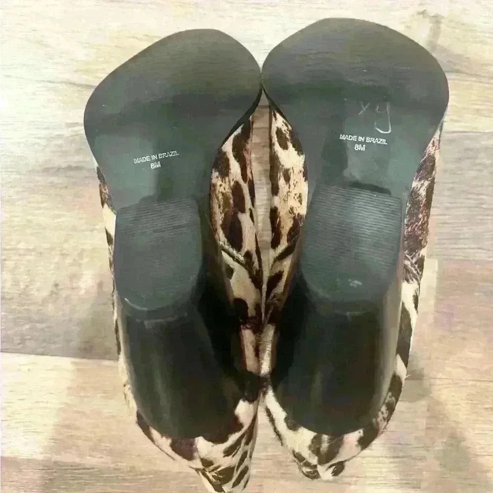 Matisse Anthropologie Golden Gate Calf Hair Boots in Snow Leopard - Picture 8 of 11